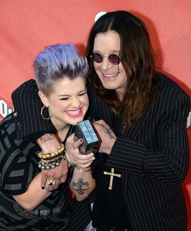 LOS ANGELES, CA - MAY 12: Kelly Osbourne and Ozzy Osbourne arrives at the 2014 10th annual MusiCares MAP Fund Benefit Concert at Club Nokia on May 12, 2014 in Los Angeles, California. (Photo by Jeff Kravitz/FilmMagic)