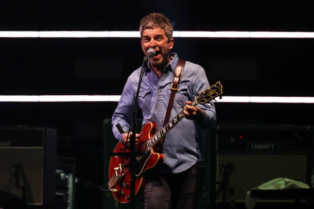 Noel Gallagher of Oasis performs, during the first of their sellout comeback shows, at the Cardiff Principality Stadium, in Cardiff, Wales, Britain, July 4, 2025. REUTERS/Suzanne Plunkett NO RESALES. NO ARCHIVES. NO USE AFTER 365 DAYS AFTER PUBLICATION. PHOTOGRAPHS MAY BE PUBLISHED IN CONTEXT WITH THE SHOW ONLY.