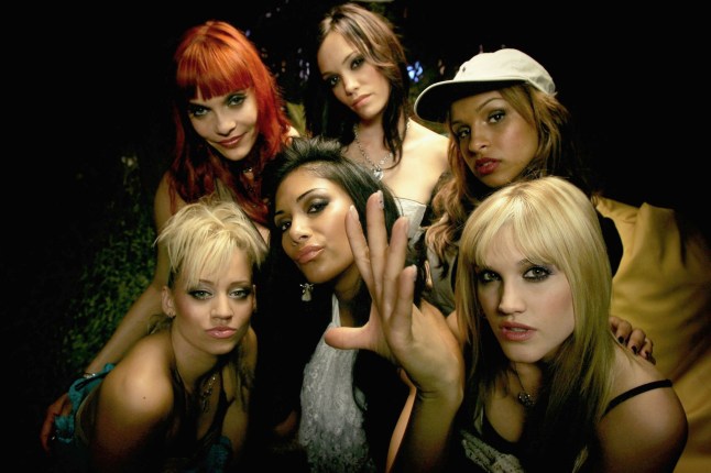 LISBON, PORTUGAL - NOVEMBER 01: (L-R) Kim Wyatt, Nicole Schevziwger, Ashley Roberts, Carmit Bachar, Jessica Sutta and Melody Thornton from the Pussycat Dolls pose for a picture ahead of the 12th annual MTV Europe Music Awards 2005 on November 1, 2005 in Lisbon, Portugal. The MTV Europe Music Awards 2005 will take place on November 3. (Photo by Bruno Vincent/Getty Images for MTV)