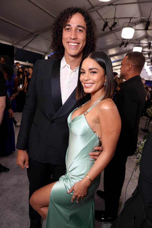 Cole Tucker and Vanessa Hudgens seen at 28th Annual Screen Actors Guild Awards, Santa Monica, CA, USA - 27 February 2022 (Photo by Eric Charbonneau/Getty Images for People)