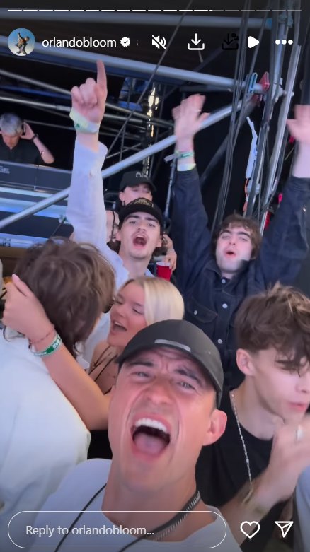 Newly-single Orlando Bloom had the time of his life at the Oasis gig in Manchester on Saturday as he shared a series of videos dancing and singing on Instagram. The English actor, 48, enjoyed watching brothers Liam and Noel from the VIP area along with their children and famous pals. Orlando looked thrilled to be partying with the headliner's children including Liam's sons Lennon, 25, and Gene, 24. The Lord of the Rings star warned his seven million followers to skip his Instagram Stories if you don't like Oasis as he shared several clips of him singing to the group. He wrote: 'If you don't like @oasis swipe on - if you wanna see me run through some of my favourite karoke numbers for laughs here you are lol.'