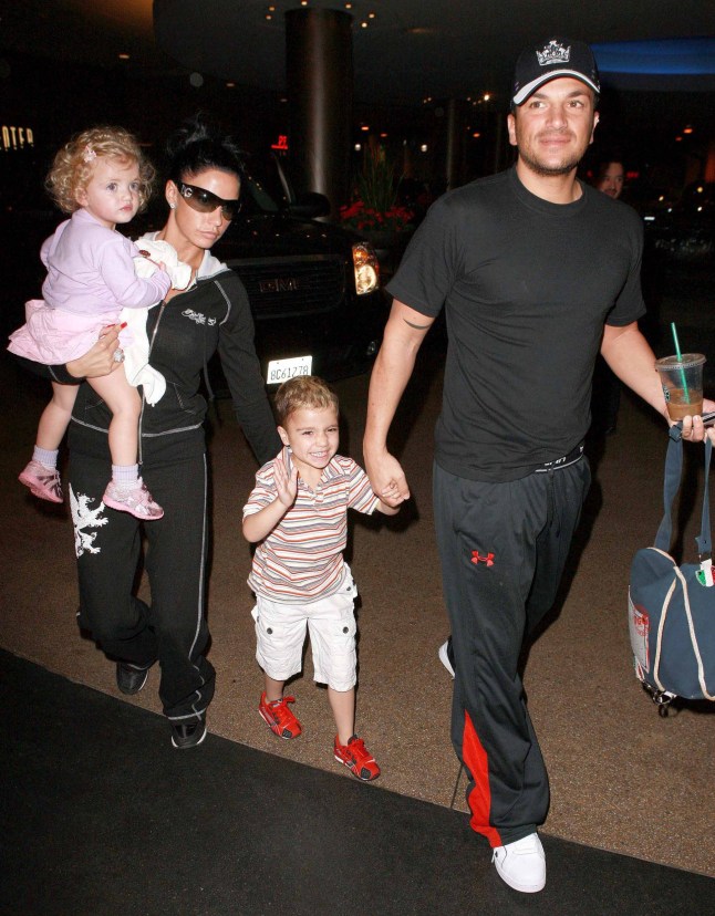 Mandatory Credit: Photo by Mcp/Shutterstock (846538b) Katie Price, Peter Andre and children Junior and Princess Tiaamii Katie Price, Peter Andre and children going to the Beverly Center, Los Angeles, America - 08 Feb 2009