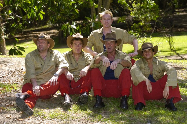 Editorial use only Mandatory Credit: Photo by ITV/Shutterstock (441667ee) Neil 'Razor' Ruddock, Mike Read, Lord Brocket, Peter Andre and Johnny Rotten, Photocall for 'I'M a Celebrity Get Me Out of Here' TV Programme - Jan 2004