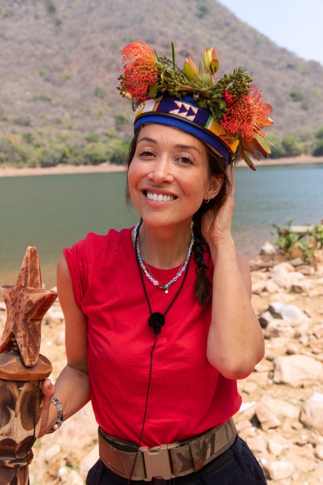 Strict Embargo - Not For Use Before 22:30 GMT, Friday 12th May 2023 - Editorial Use Only Mandatory Credit: Photo by ITV/Shutterstock (13905777bg) Jordan Banjo and Myleene Klass take on the final trial. Myleene Klass wins and is crowned Legend. 'I'm A Celebrity... South Africa', Series 1, Episode 15 - 12 May 2023