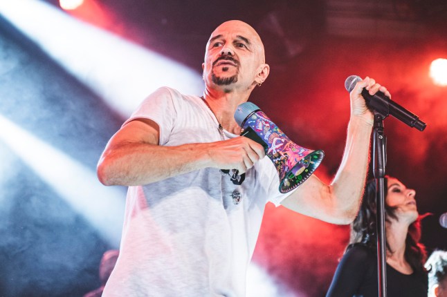 MADRID, SPAIN - SEPTEMBER 14: Tim Booth of the English rock band James performs on stage at La Riviera on September 14, 2022 in Madrid, Spain. (Photo by Mariano Regidor/Redferns)