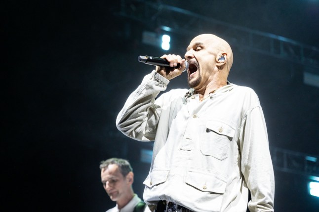 Tim Booth of James performing at OVO Hydro in Glasgow on the 7th June 2024 James Performs in Concert, Glasgow, UK - 07 Jun 2024