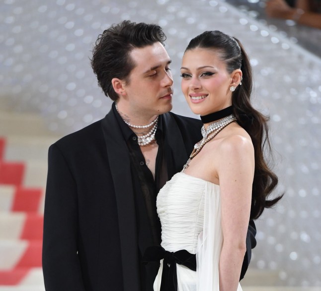 NEW YORK, NEW YORK - MAY 01: (L-R) Brooklyn Beckham and Nicola Peltz Beckham attend The 2023 Met Gala Celebrating "Karl Lagerfeld: A Line Of Beauty" at The Metropolitan Museum of Art on May 01, 2023 in New York City. (Photo by Noam Galai/GA/The Hollywood Reporter via Getty Images)