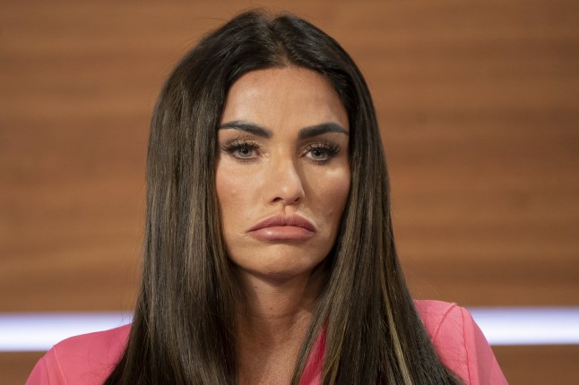 Katie Price during her appearance on Jeremy Vine on 5, recorded at ITN studios in central London. Picture date: Friday March 24, 2023.