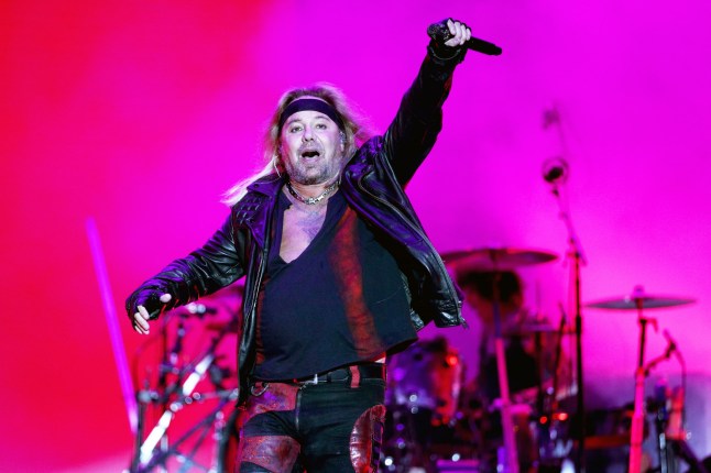 SYDNEY, AUSTRALIA - NOVEMBER 11: Vince Neil and Tommy Lee of M??tley Cr??e perform at GIANTS Stadium on November 11, 2023 in Sydney, Australia. (Photo by Don Arnold/WireImage)