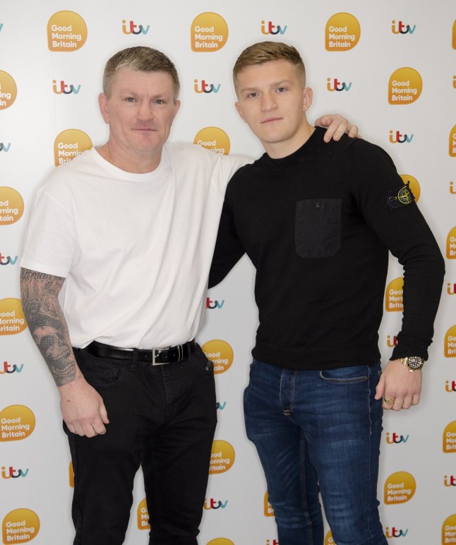 Editorial use only Mandatory Credit: Photo by Ken McKay/ITV/Shutterstock (12938256bb) Ricky Hatton, Campbell Hatton 'Good Morning Britain' TV show, London, UK - 13 May 2022