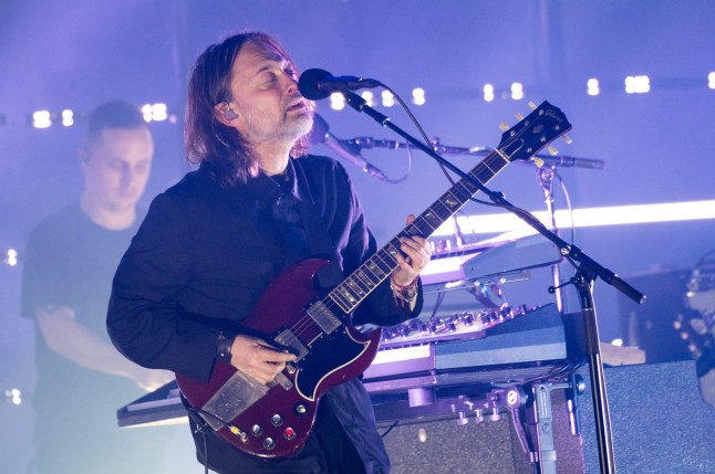 Thom Yorke of The Smile performs on stage at SEC Armadillo