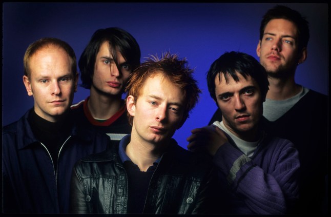 Radiohead, Phil Selway, Jonny Greenwood, Thom Yorke, Colin Greenwood, Ed O'Brien, Luna theater, Brussels, Belgium, 05/12/1995. (Photo by Gie Knaeps/Getty Images)