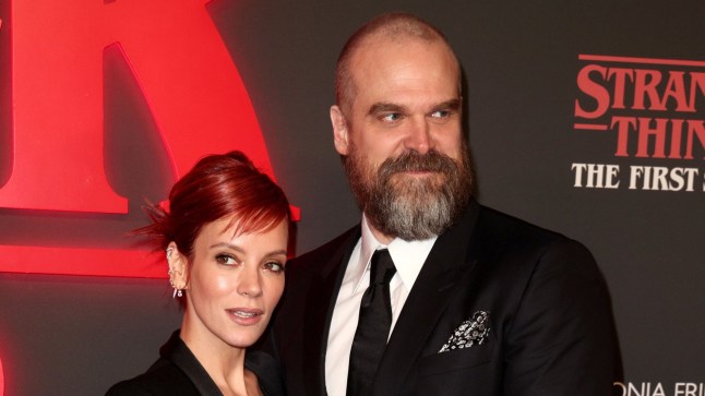 Mandatory Credit: Photo by James Shaw/REX/Shutterstock (14258511ck) Lily Allen and David Harbour 'Stranger Things: The First Shadow' press night, Phoenix Theatre, London, UK - 14 Dec 2023