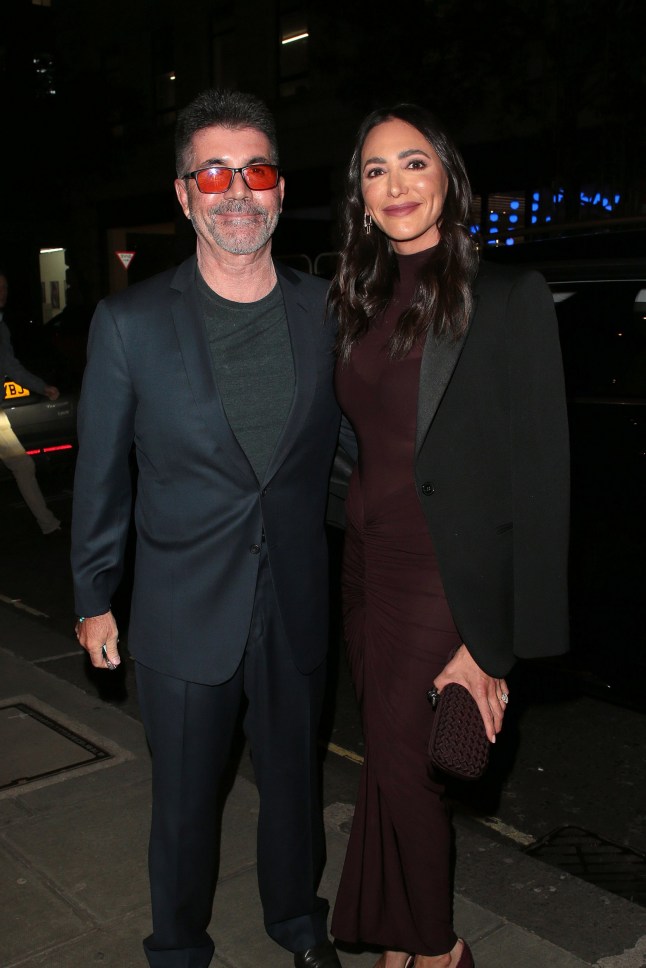 LONDON, ENGLAND - JANUARY 10: Simon Cowell and Lauren Silverman seen attending Griselda - VIP TV screening at The May Fair Hotel on January 10, 2024 in London, England. (Photo by Ricky Vigil M / Justin E Palmer/GC Images)
