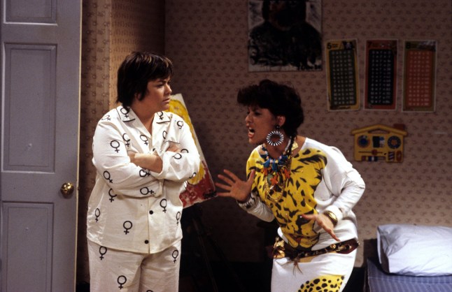 Editorial use only Mandatory Credit: Photo by ITV/Shutterstock (522259ig) DAWN FRENCH AND RUBY WAX IN 'GIRLS ON TOP' - 1985 VARIOUS TV PROGRAMMES