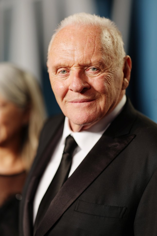 BEVERLY HILLS, CALIFORNIA - MARCH 27: Anthony Hopkins attends the 2022 Vanity Fair Oscar Party hosted by Radhika Jones at Wallis Annenberg Center for the Performing Arts on March 27, 2022 in Beverly Hills, California. (Photo by Rich Fury/VF22/Getty Images for Vanity Fair)