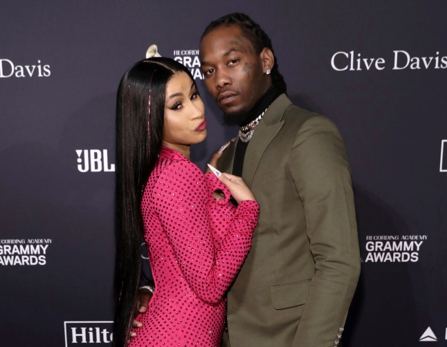 FILE - Cardi B, left, and Offset arrive at the Pre-Grammy Gala And Salute To Industry Icons in Beverly Hills, Calif. on Jan. 25, 2020. (Photo by Mark Von Holden/Invision/AP, File)