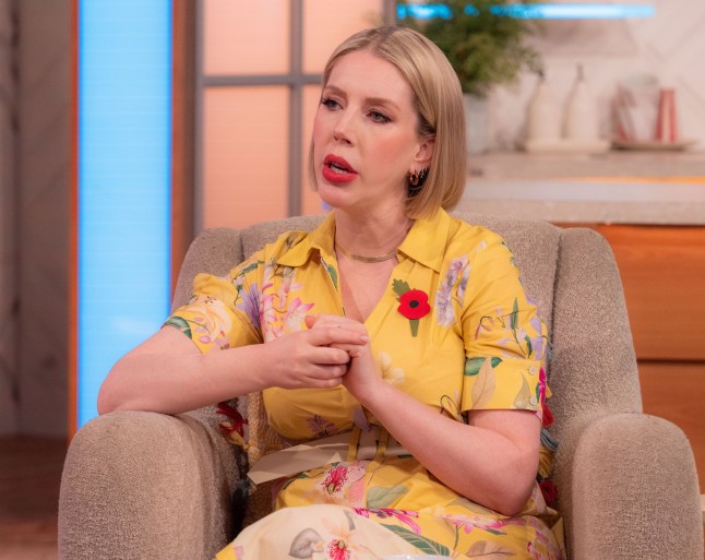 Editorial use only Mandatory Credit: Photo by Ken McKay/ITV/Shutterstock (15622402an) Katherine Ryan 'Lorraine' TV show, London, UK - 27 Oct 2025