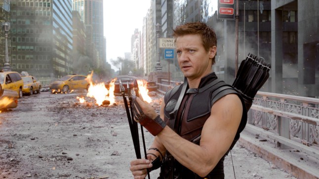 Editorial use only. No book cover usage. Mandatory Credit: Photo by Marvel Enterprises/Kobal/Shutterstock (5886273de) Jeremy Renner The Avengers - 2012 Director: Joss Whedon Marvel Enterprises USA Scene Still Avengers Assemble