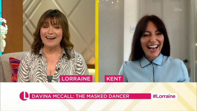 Mandatory Credit: Photo by ITV/Shutterstock (11956059q) Lorraine Kelly and Davina McCall 'Lorraine' TV Show, London, UK - 24 May 2021