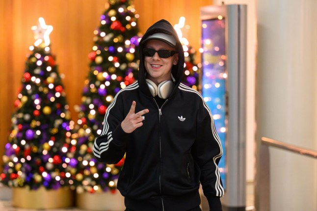 Mandatory Credit: Photo by James Gourley/Shutterstock (15725538x) Aitch 'I'm a Celebrity...Get Me Out of Here!' TV show, Series 25, Arrivals, Brisbane Airport, Australia - 10 Nov 2025