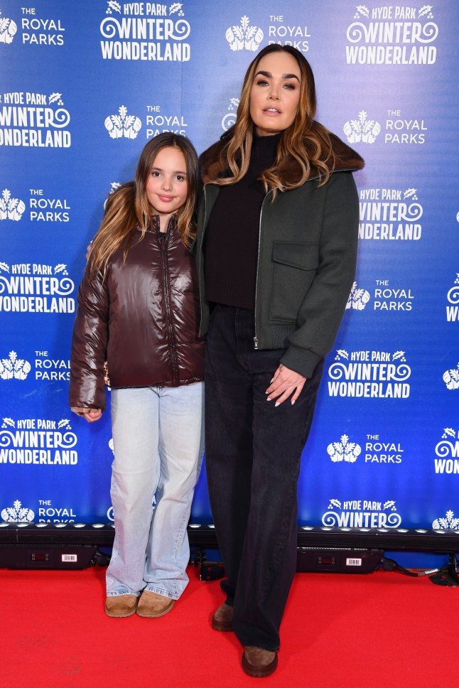 LONDON, ENGLAND - NOVEMBER 13: Tamara Ecclestone (R) attends the VIP preview event for Hyde Park Winter Wonderland at Hyde Park on November 13, 2025 in London, England. (Photo by Joe Maher/Getty Images)