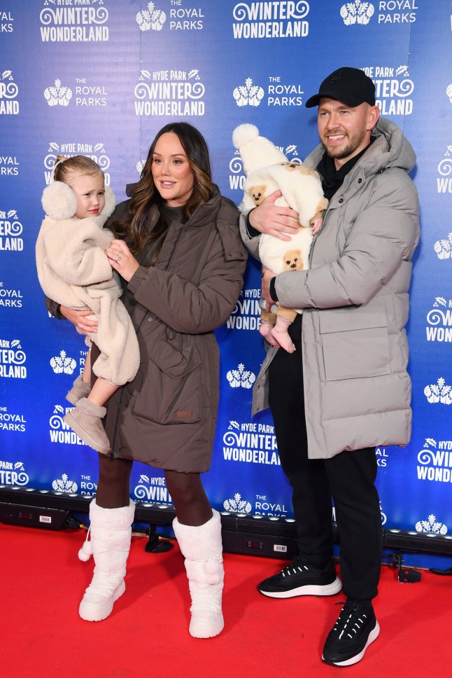 LONDON, ENGLAND - NOVEMBER 13: Charlotte Crosby (L) attends the VIP preview event for Hyde Park Winter Wonderland at Hyde Park on November 13, 2025 in London, England. (Photo by Joe Maher/Getty Images)