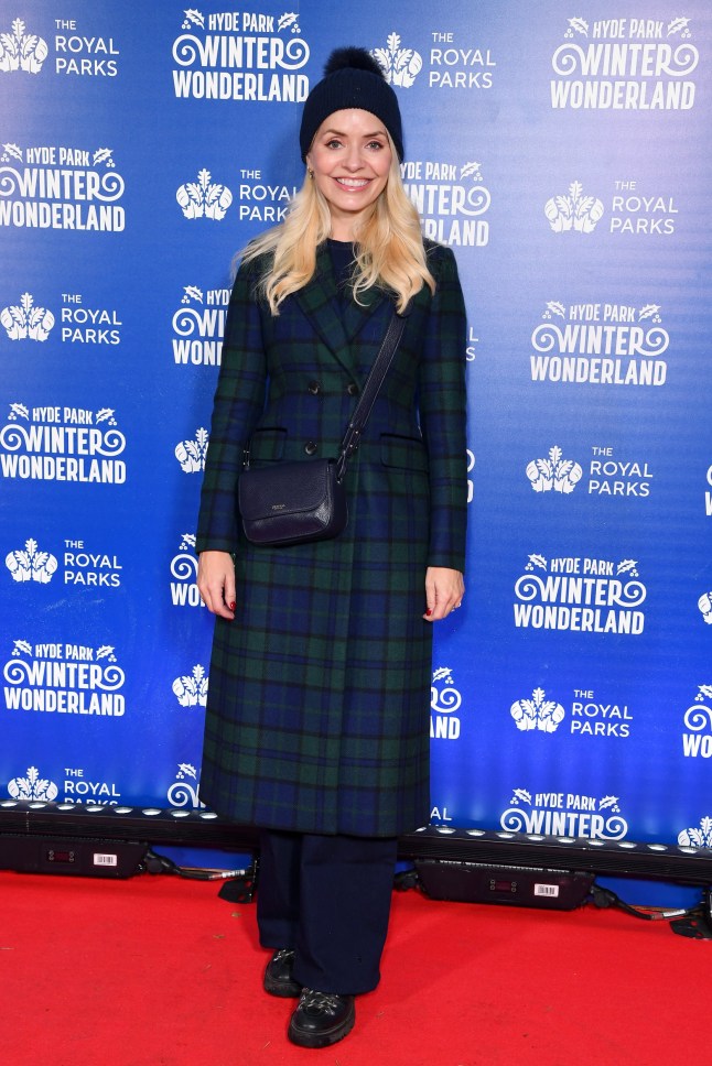 LONDON, ENGLAND - NOVEMBER 13: Holly Willoughby attends the VIP preview event for Hyde Park Winter Wonderland at Hyde Park on November 13, 2025 in London, England. (Photo by Joe Maher/Getty Images)