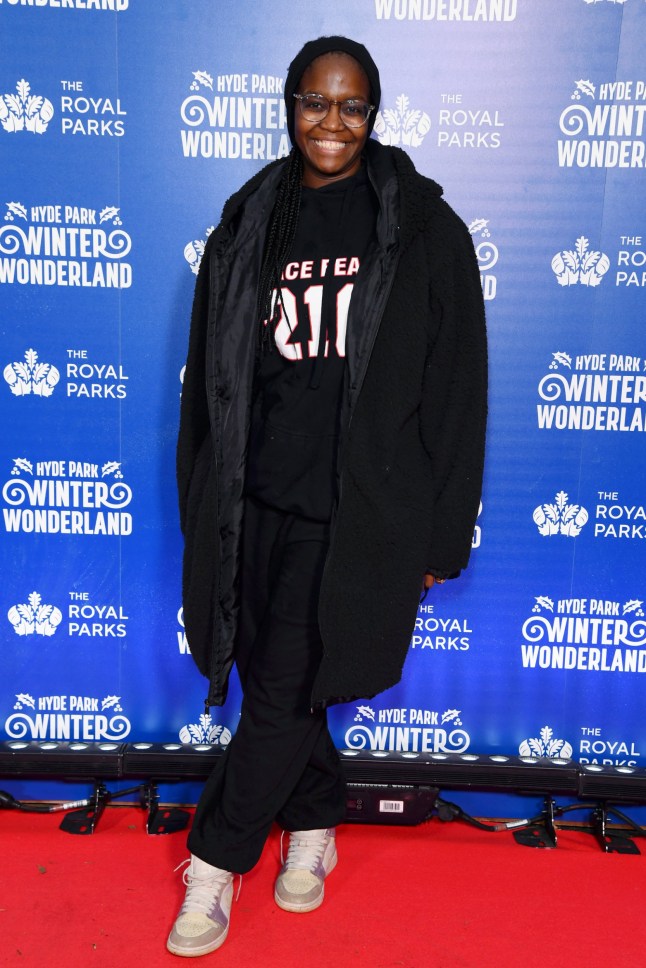 LONDON, ENGLAND - NOVEMBER 13: Oti Mabuse attends the VIP preview event for Hyde Park Winter Wonderland at Hyde Park on November 13, 2025 in London, England. (Photo by Joe Maher/Getty Images)
