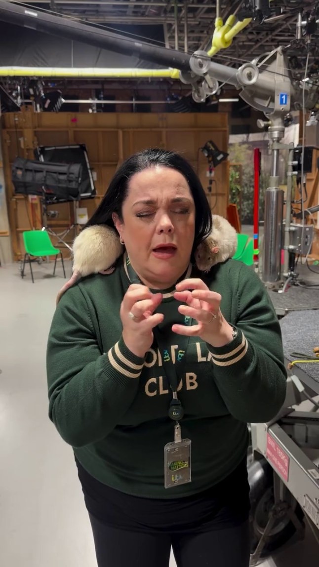 Lisa Riley lisajaneriley 11h Jungle prep 101: start with Rhi Rhi?s adorable rats ? So? is Lisa ready for the jungle? Catch her on Sunday 9pm @imacelebrity @itv