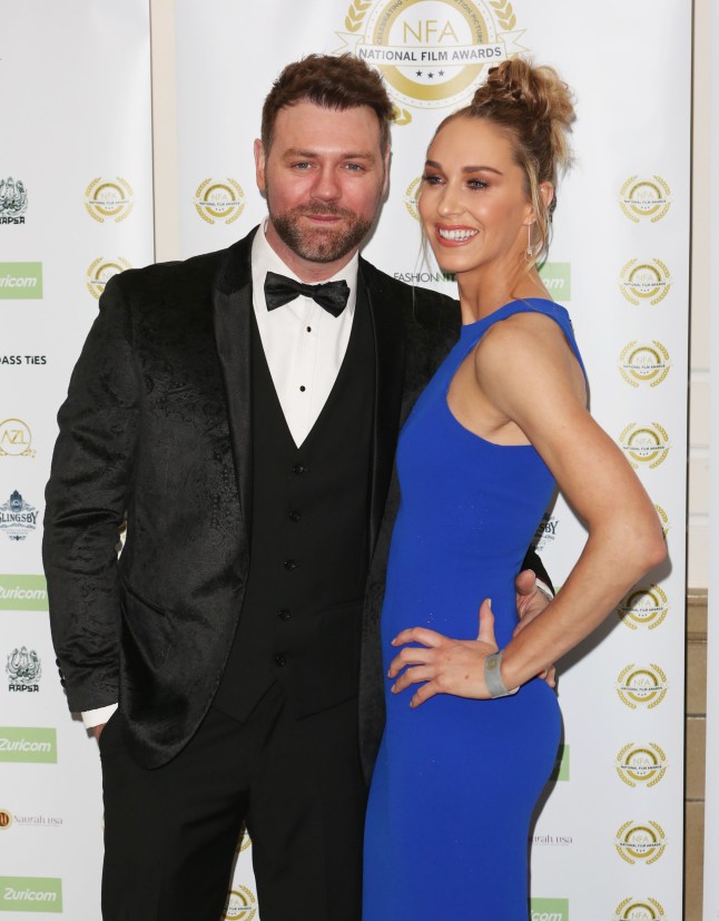 LONDON, UNITED KINGDOM - 2019/03/27: Brian McFadden and Danielle Parkinson attend the National Film Awards 2019 at Porchester Hall in London. (Photo by Brett Cove/SOPA Images/LightRocket via Getty Images)