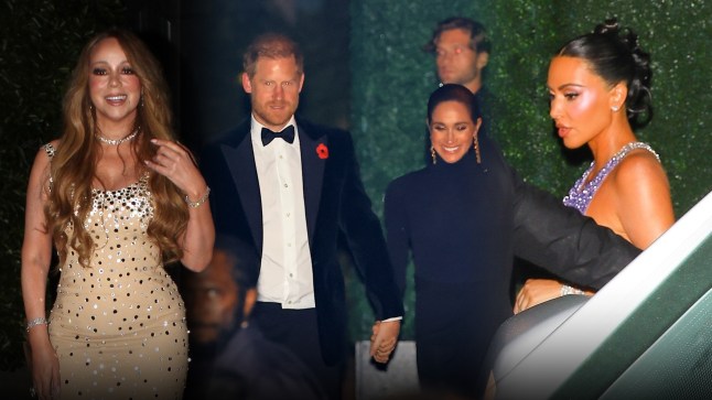 Mariah Carey, Prince Harry and Meghan and Kim Kardashian at Kris Jenner's birthday