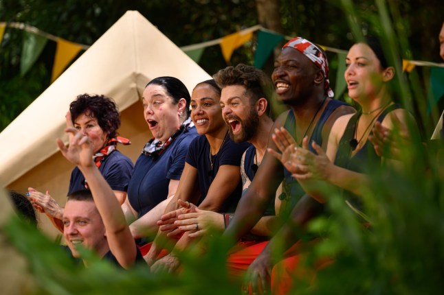 STRICT EMBARGO - NOT FOR USE BEFORE 22:15 GMT, 20 Nov 2025 - EDITORIAL USE ONLY Mandatory Credit: Photo by James Gourley/ITV/Shutterstock (15856580at) Bushtucker Trial, Camp Fright - Lisa Riley, Alex Scott, Jack Osbourne and Eddie Kadi 'I'm a Celebrity... Get Me Out of Here!' TV show, Series 25, Show 5, Australia - 20 Nov 2025